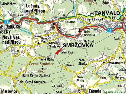 Mapa Smrovky
