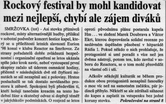 Deník Jablonecka 17.8. 1998 - 1. část
