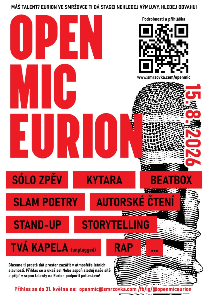 Oficiální plakát Open Mic Eurion 2026
